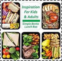 1000ml BPA-freie Bento-Lunchboxen, Einweg-Mahlzeitvorbereitungs-Lebensmittelbehälter mit Deckeln, Mikrowellengeeignet, Ohne Fächer