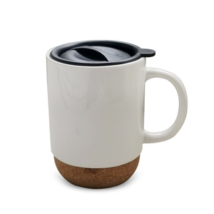 Tasse de voyage avec couvercle en <span class=keywords><strong>plastique</strong></span> Tasse en céramique avec base en liège Tasse à café en grès - Product Image 5