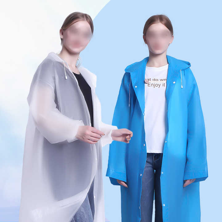 White Plastic Whole-Body Raincoat for Girls Trendy Travel Logo Single Use  for Rainy Days in Nepal