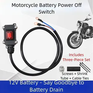 Interruptor <span class=keywords><strong>de</strong></span> Desconexión <span class=keywords><strong>de</strong></span> Batería para Motocicleta <span class=keywords><strong>de</strong></span> 30 cm, Resistente, 12V 24V DC, Impermeable, Accesorios para Motocicleta - Product Image 2