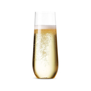 Flûtes à champagne sans pied de 9 oz en plastique transparent, sans BPA, incassables et recyclables, verres à toast pour champagne - Product Image 1