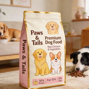 Bolsas de Embalaje con Cierre Ziplock y Líneas de Desgarre para Alimentos de Mascotas, Bolsas para <span class=keywords><strong>Comida</strong></span> de <span class=keywords><strong>Perros</strong></span>, Diseño Personalizado, Material de Grado Alimenticio - Product Image 1