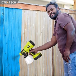 <strong>Cordless</strong> Spraying <strong>Tools</strong> for <strong>Ryobi</strong> ONE 18V Li-ion Battery HVLP Brushless Motor Copper Nozzle 200W <strong>Cordless</strong> Paint Sprayer - Product Image 6