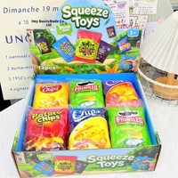 Mainan Makanan Miniatur Kaleng Keripik Kentang Pringles, Mainan Lentur Slow-Rebound Pereda Stres untuk Anak Perempuan & Laki-laki, Bahan PU