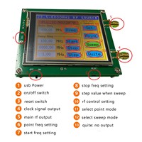 MAX2870 Signal Generator High Precision Dual Output RF Signal Generator 23.5MHz-6000MHz Touchscreen PLL USB Power 10.8x7.6x3cm