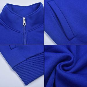 Ropa de Trabajo Personalizada, Sudadera con Capucha y Cuello Alto, Gruesa, con Logotipo Impreso, Sudadera de Invierno con Cierre Completo para Hombre - Product Image 4