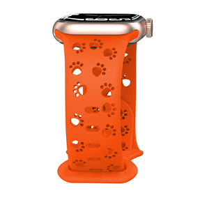 Modische Hundepfoten-Uhrarmband aus Silikon für Apple Watch Series 7/1/2/3/4/5/6/SE Ersatz-Sport-Smartwatch-Armbänder - Product Image 2