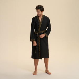OEM/ODM <span class=keywords><strong>Robe</strong></span> <span class=keywords><strong>de</strong></span> style moyen-oriental <span class=keywords><strong>sexy</strong></span> et tendance pour <span class=keywords><strong>homme</strong></span>, ample et décontractée, pour couple, tenue <span class=keywords><strong>de</strong></span> printemps, manches longues, shorts, vêtements <span class=keywords><strong>de</strong></span> détente - Product Image 2