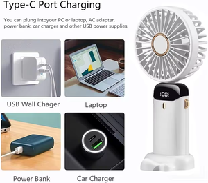 Ventilateur portable mini N15, rechargeable par USB, pliable, ventilateur personnel de refroidissement, ventilateur électrique de poche pour les voyages, le bureau, l'extérieur - Product Image 5