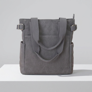 Sac fourre-tout en toile personnalisé avec fermeture éclair, impression intégrale, pliable, réutilisable, avec logo en relief pour la vente en gros et au détail - Product Image 3