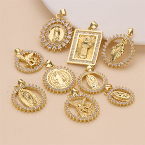 Custom Metal Gold/Silver Plated <strong>St</strong> <strong>Jude</strong> Thaddeus Jesus Virgin Mary Cross Charms Pendants for Jewelry Making Accessories - Product Image 5