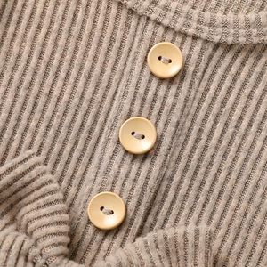 Abito in maglia girocollo a manica lunga in tinta unita per bambine e bambine Casual autunno inverno - Product Image 6