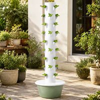 Système de tour de jardinage verticale automatique à 9 niveaux, kit hydroponique complet pour la culture de légumes et d'herbes