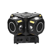 Projecteur LED à tête mobile DMX/à télécommande RGBW 4-en-1 avec effets stroboscopiques pour discothèques, bars, boîtes de nuit et éclairage de scène - Vente en gros usine