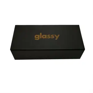 Caja de gafas de embalaje personalizado para caja magnética caja de producto de lujo con esponja con impresión personalizada