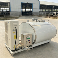 Réservoir de refroidissement horizontal pour lait de 2000 litres, en acier inoxydable 316L, pour l'industrie laitière