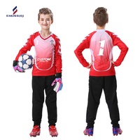 Maillots de gardien de but de football pour enfants, uniformes de gardien de but pour garçons, tenue de protection à manches longues pour jeunes MJ802
