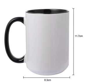 Tùy chỉnh DDP USA kho Mug sản xuất 15OZ sứ trắng bên trong + Xử lý biểu tượng tùy chỉnh Cốc gốm cốc cà phê - Product Image 5