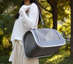 फोल्डेबल टिकाऊ एयरलाइन ने पालतू जानवरों के लिए यात्रा वाहक ऑक्सबर्ड सामग्री जिपर बंद करने वाले कुत्ते छोटे जानवरों के लिए क्लासिक शैली - Product Image 3