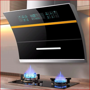 <span class=keywords><strong>Hotte</strong></span> <span class=keywords><strong>aspirante</strong></span> latérale noire haute puissance 900 mm, grande aspiration d'air, faible niveau sonore, extracteur de cheminée de cuisine - Product Image 2