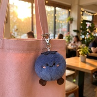 Porte-clés en peluche élégant et doux en forme de fruit, breloque pour sac à main, sac à dos, décoration suspendue, cadeau, porte-clés en peluche Myrtille Kawaii