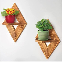 Étagères flottantes en bois à fixer au mur, à un seul niveau, pour la présentation de plantes, organiseur de pots de fleurs pour la cuisine, la salle de bain, le salon, la décoration de la maison