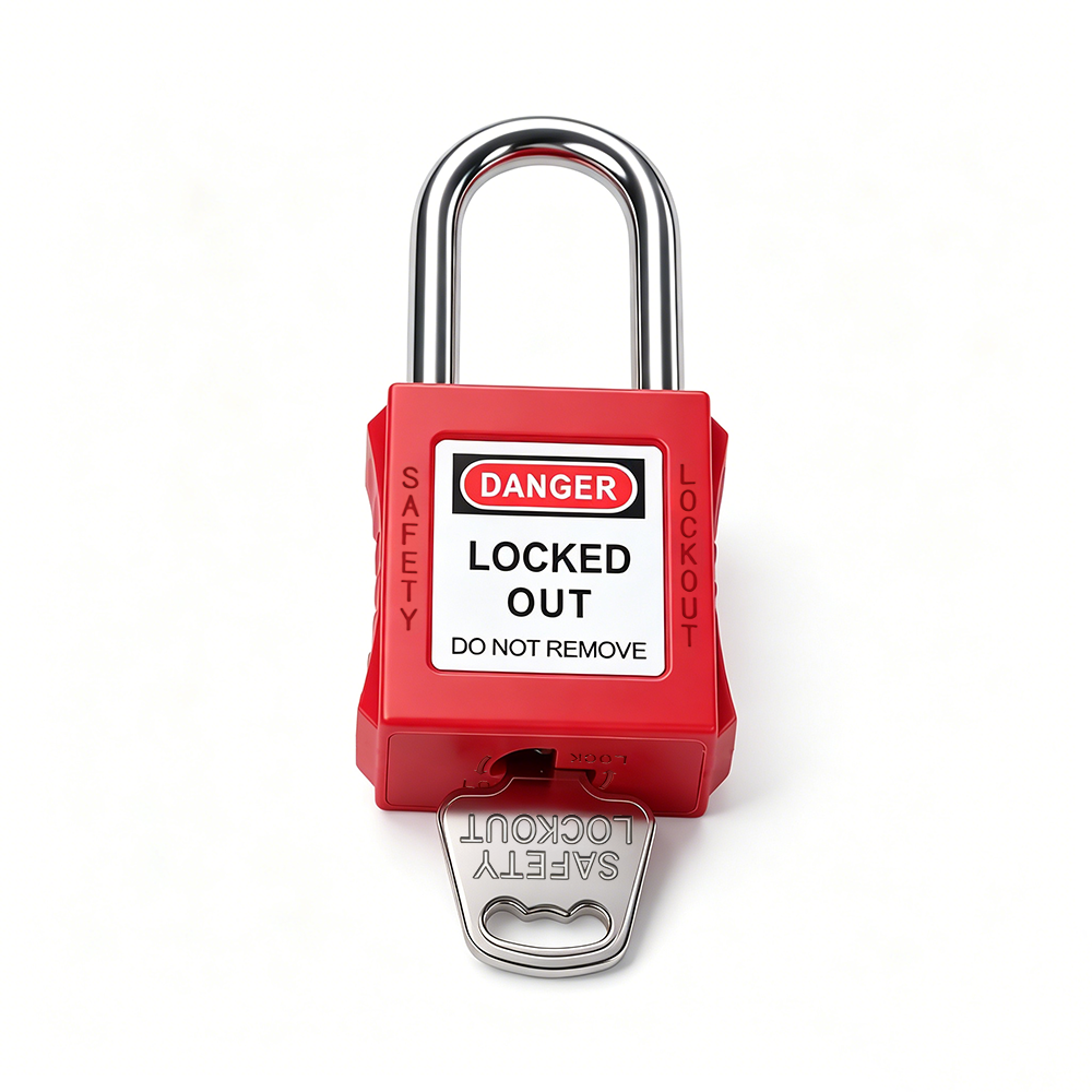 38mm Safety Padlock LOTO Lockout Nylon ABS Plastic Body Steel Shackle Keyed Differently Industrial Electrical Lock CE · image 6