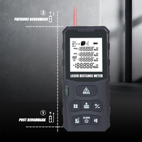 Télémètre laser portatif MUFASHA TC40, précision 0,05-40m, unités pied/pouce/m, écran LCD rétroéclairé, indice de protection IP54, mesure de surface/volume