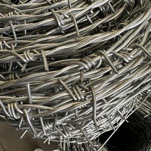 Kawat berduri perlindungan tinggi, 4 titik pagar berduri 16 Gauge(<span class=keywords><strong>1.6mm</strong></span>), kawat berduri untuk pagar, rumah, pertanian, Taman - Product Image 6