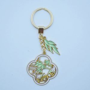 Metal Heart Keychain Cartoon Cultural Creative Tourism <b>Memorial</b> <b>Gift</b> Enamel Baking Paint Die Casting - Product Image 5