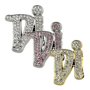 लक्जरी धातु पत्र डी कस्टम लक्जरी डिजाइन गैंडा जंक केस आकर्षण सजावट क्रिस्टल सामान डिजाइनर जूता आकर्षण - Product Image 1