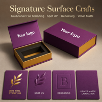 Scatola Rigida Magnetica Personalizzata Viola con Bordo Dorato, Inserto in Schiuma EVA, Confezione Regalo a Libro per Profumi e Gioielli