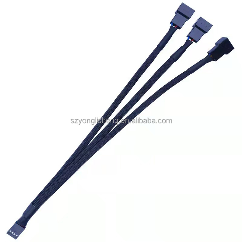 Внутренний 4-контактный кабель вентилятора PWM для материнской платы, кабель разделителя вентилятора с 1 на 3 каналами