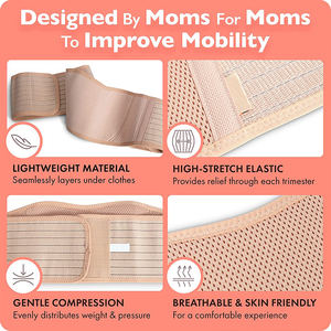 गर्भावस्था पेट बैंड लोचदार समायोज्य मातृत्व बेल्ट गर्भावस्था समर्थन कमर पेट बैंड - Product Image 4