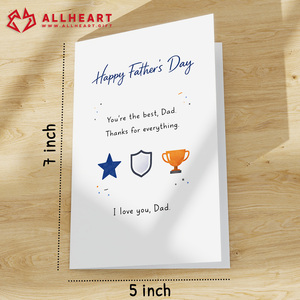 Tarjetas Personalizadas para el Día del Padre de 5x7 Pulgadas, Tarjeta Te Amo, MOQ Bajo, con Sobre y Adhesivo - Product Image 2