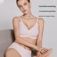 Soutien-gorge d'allaitement et de maternité grande taille, tricoté, respirant, anti-affaissement, bonnet 3/4, sans armatures, une pièce, fin, pour l'été et le quotidien