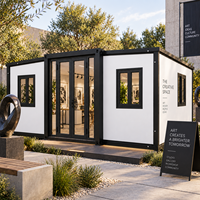 Maison modulaire en conteneur de 20 pieds, bâtiment préfabriqué, maison en conteneur extensible pour usage résidentiel