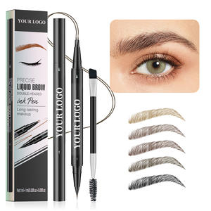 قلم تحديد الحواجب السائل ثنائي الأطراف 2 في 1 بشعار مخصص قلم تحديد الحواجب قابل للتخصيص مقاوم للماء ويدوم طويلاً مع شوكتين - Product Image 6