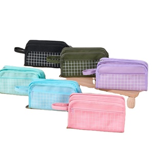 Công suất lớn học sinh trung học cơ sở bút chì Túi hai lớp bút chì túi đơn giản đa chức năng bút chì trường hợp bán buôn - Product Image 1