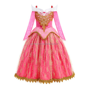 Disfraz de película de TV, vestido bonito de manga larga para niñas, trajes de Cosplay de Halloween para cumpleaños, vestido de princesa Aurora, disfraz de <span class=keywords><strong>Bella</strong></span> Durmiente - Product Image 2