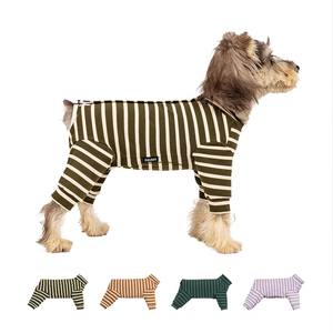 Pakaian rumah anjing wol lembut dengan pola bergaris sweter anjing khusus untuk keturunan kecil dan sedang - Product Image 2