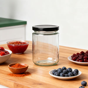 <span class=keywords><strong>Lot</strong></span> de <span class=keywords><strong>bocaux</strong></span> <span class=keywords><strong>en</strong></span> <span class=keywords><strong>verre</strong></span> robustes de 4 oz, 8 oz, 12 oz, 20 oz avec couvercle <span class=keywords><strong>en</strong></span> métal pour cornichons, forme ronde vide, autocollant de logo, bouchon personnalisé - Product Image 4