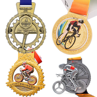 Médailles en métal personnalisées pour les courses de vélo, triathlon, duathlon, récompenses et souvenirs