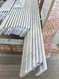 Basedboard TRIM đá cẩm thạch đúc khuôn 5 "x 12" hoặc 5x12 inch mài đánh bóng biên giới Carrara đá cẩm thạch trắng - Product Image 5