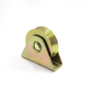 Porte d'entrepôt extérieure de roue portante de porte de fer d'or moderne avec l'aspect soyeux haute luminosité longue durée de vie - Product Image 2