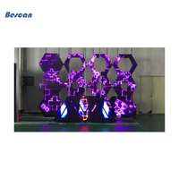 Cabina de DJ LED P4 para Interiores, Pantalla LED con Forma Hexagonal Triangular Irregular P5