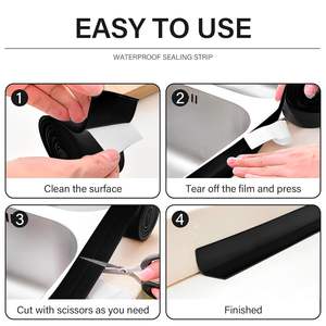 Bande <span class=keywords><strong>de</strong></span> mastic en plastique auto-adhésive imperméable pour comptoirs <span class=keywords><strong>de</strong></span> cuisine éviers <span class=keywords><strong>de</strong></span> salle <span class=keywords><strong>de</strong></span> bain baignoires - Product Image 5