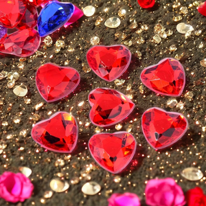 Perles acryliques ABS à dos plat en forme <span class=keywords><strong>de</strong></span> coeur d'amour Tailles <span class=keywords><strong>de</strong></span> 14MM à 25MM Verre en vrac pour les mariages Aucune <span class=keywords><strong>colle</strong></span> requise Besoin <span class=keywords><strong>de</strong></span> strass - Product Image 2