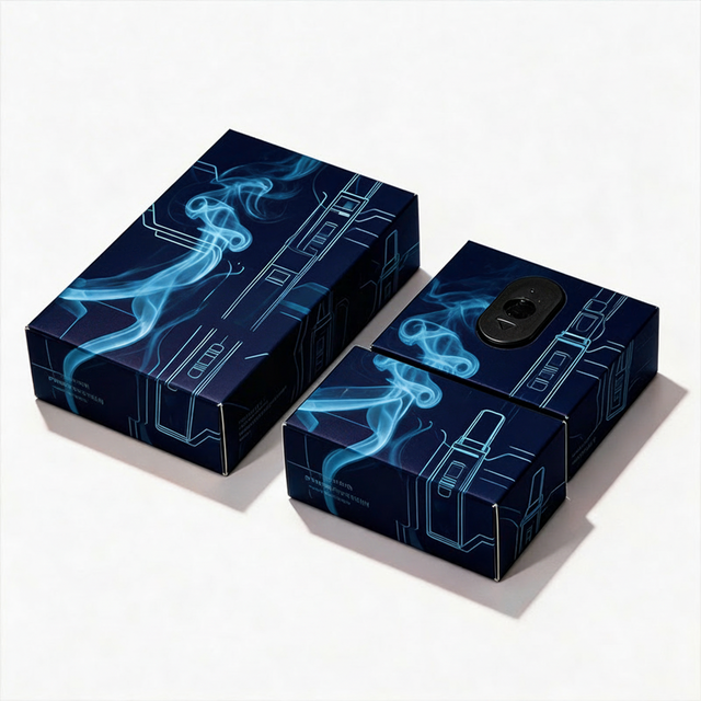 Custom Hot Stamping Embossing Logo Printed Sponge Lined Sliding Drawer Box Leakproof Oil Pen Packaging 1pcs Cartridge Packaging