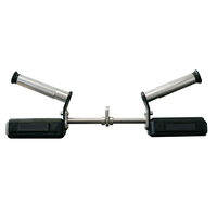 Poignée ergonomique en aluminium pour câble, antidérapante, double prise, barre BT, poignée croisée pour l'entraînement des biceps, des triceps et des bras